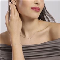 Collana Mabina Donna MY DIAMOND in Argento Diamante Lab Grown 0.04 Ct 553809 - 553809